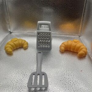 Vintage Fisher Price Toys Cheese Grader 2 Croissants Spatula